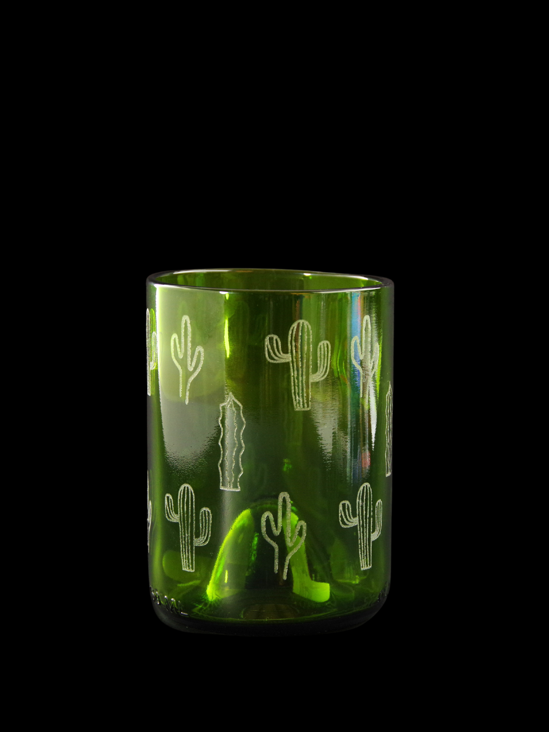 Green Glass Wine Glasses Set Of 2