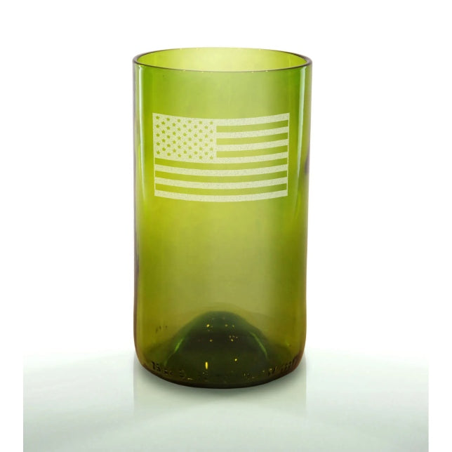 American Flag 16oz Green
