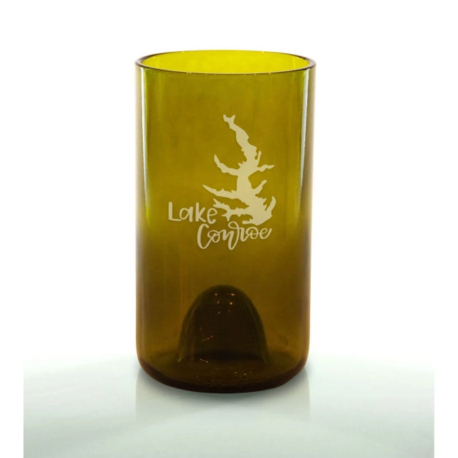 Lake Conroe Map 16oz Amber