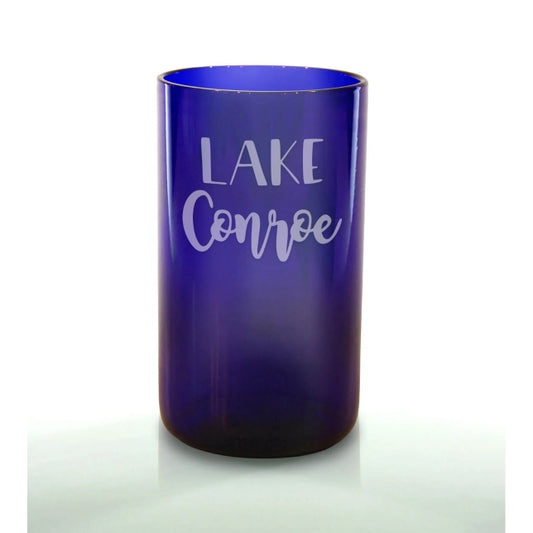 Lake Conroe Script 16oz Blue