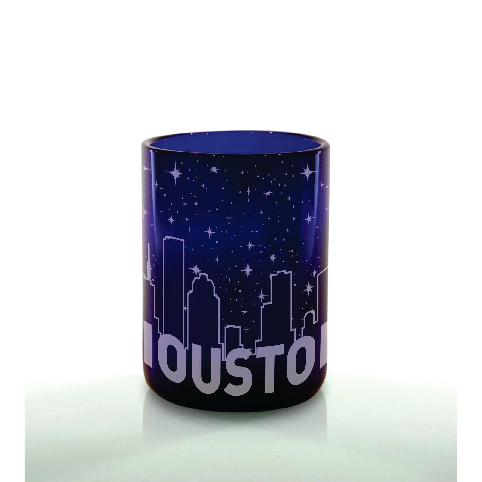 Houston Skyline 360 Wrap - 12oz Blue