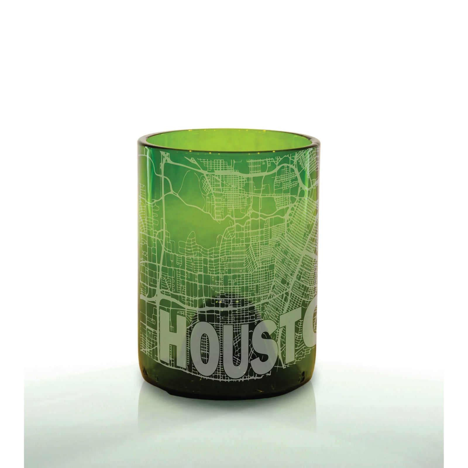 Houston Map 360 Wrap - 12oz Green