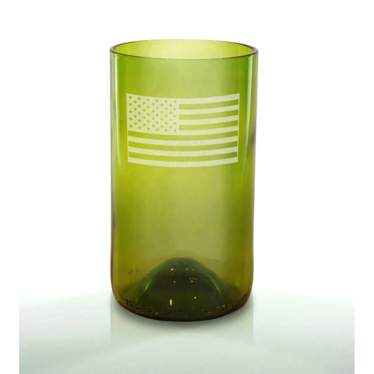 American Flag 16oz Green