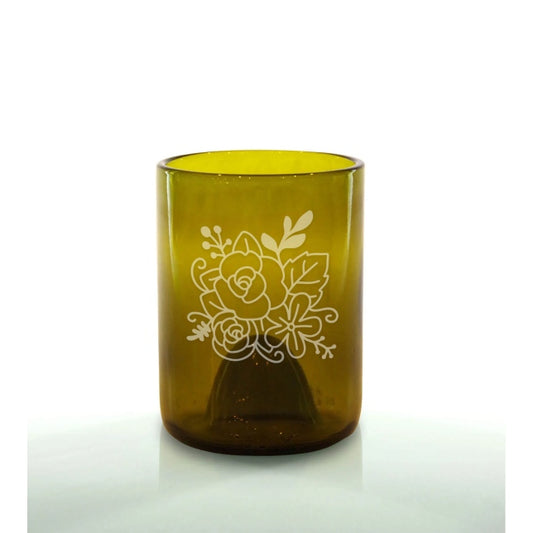 Floral 12oz Amber