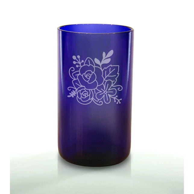 Floral 16oz Blue