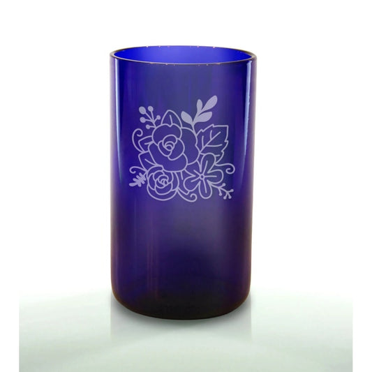 Floral 16oz Blue