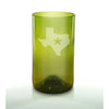 Shape of Texas with Star 16oz Green