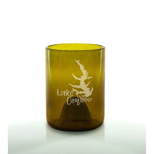 Lake Conroe Map 12oz Amber