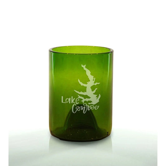 Lake Conroe Map 12oz Green