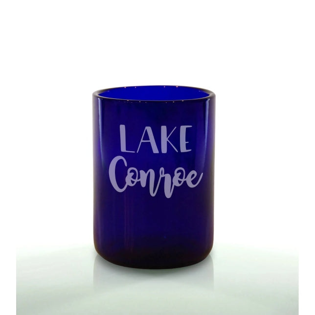Lake Conroe Script 12oz Blue