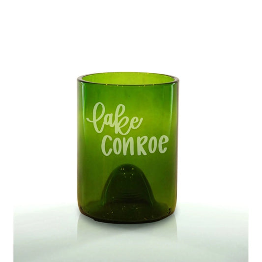 Lake Conroe Script 2 12oz Green