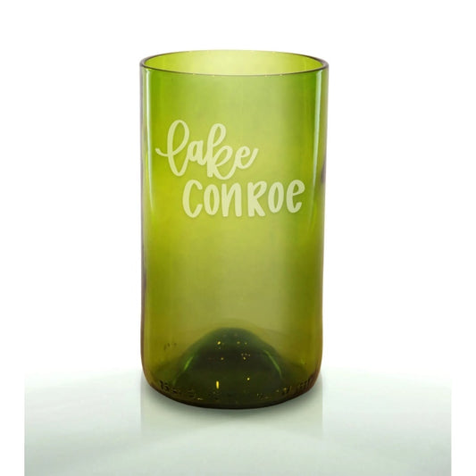 Lake Conroe Script 2 16oz Green
