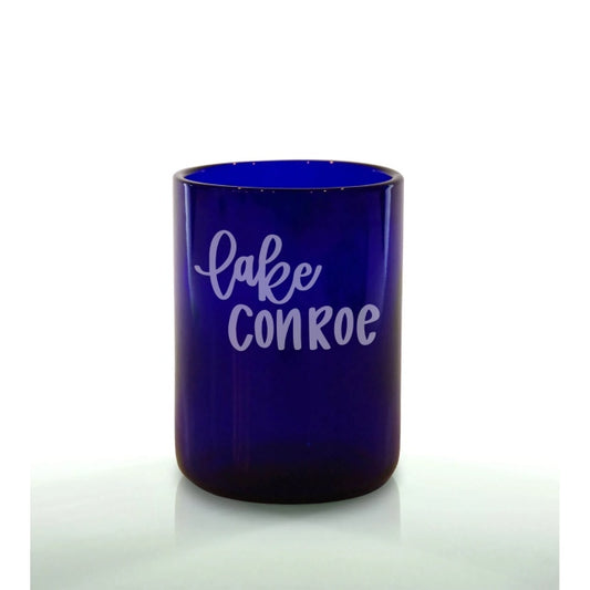 Lake Conroe Script 2 12oz Blue