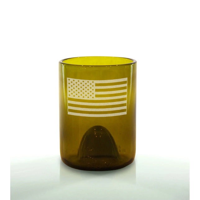 American Flag 12oz Amber