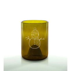 Snowman 12oz Amber