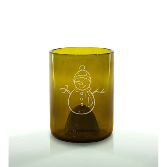 Snowman 12oz Amber