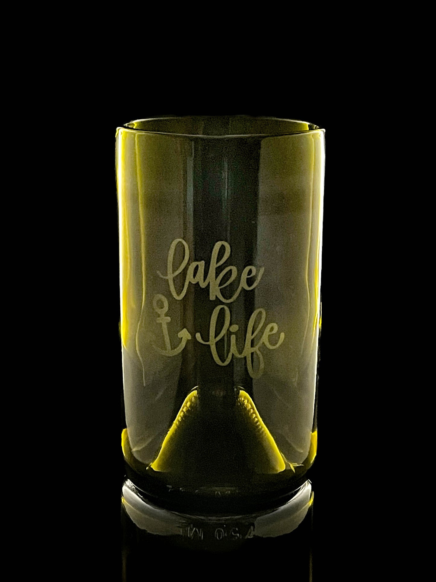 Lake Life Wine Bottle Drinking Glasses - Set of 2