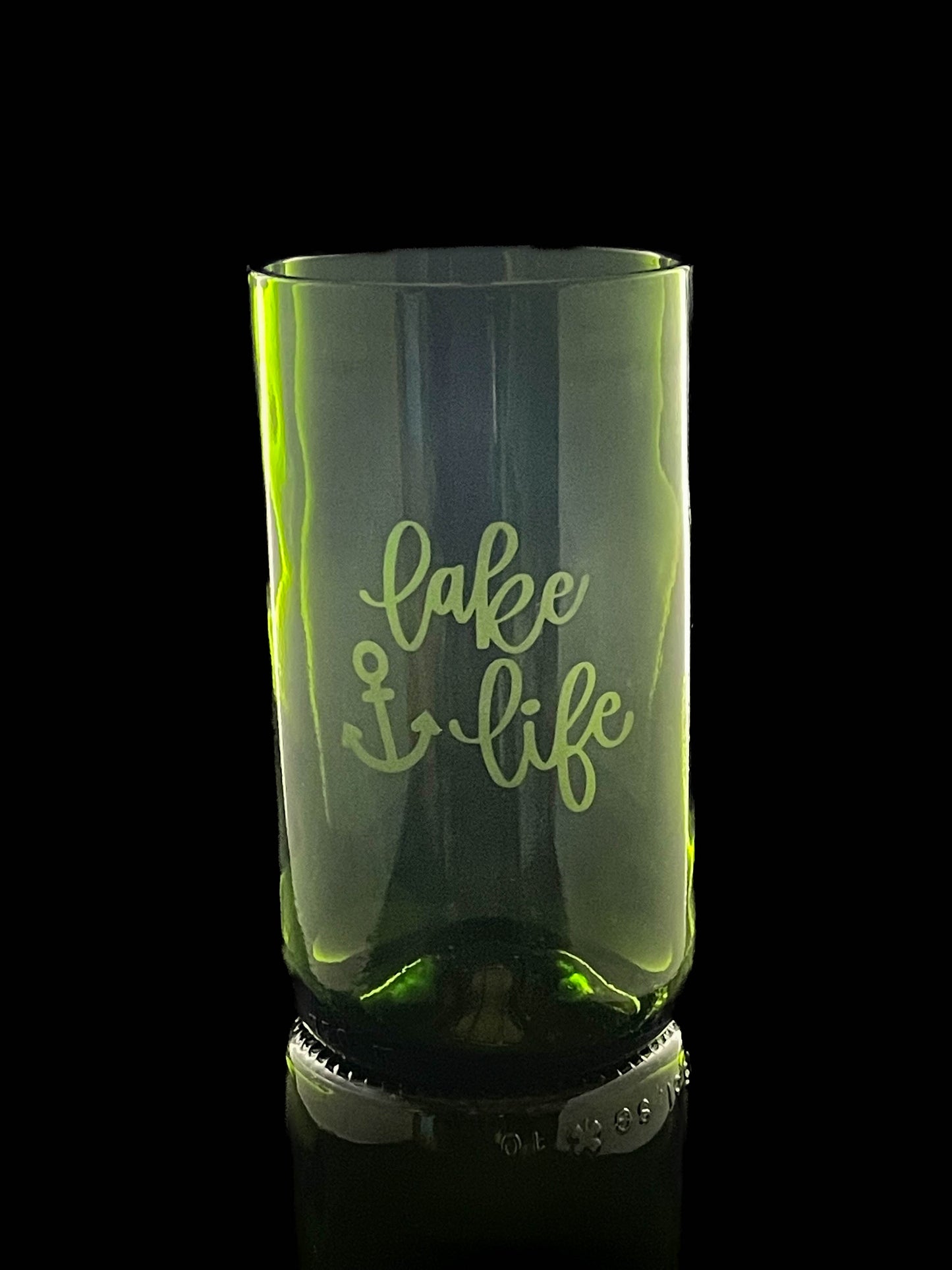 Lake Life Wine Bottle Drinking Glasses - Set of 2