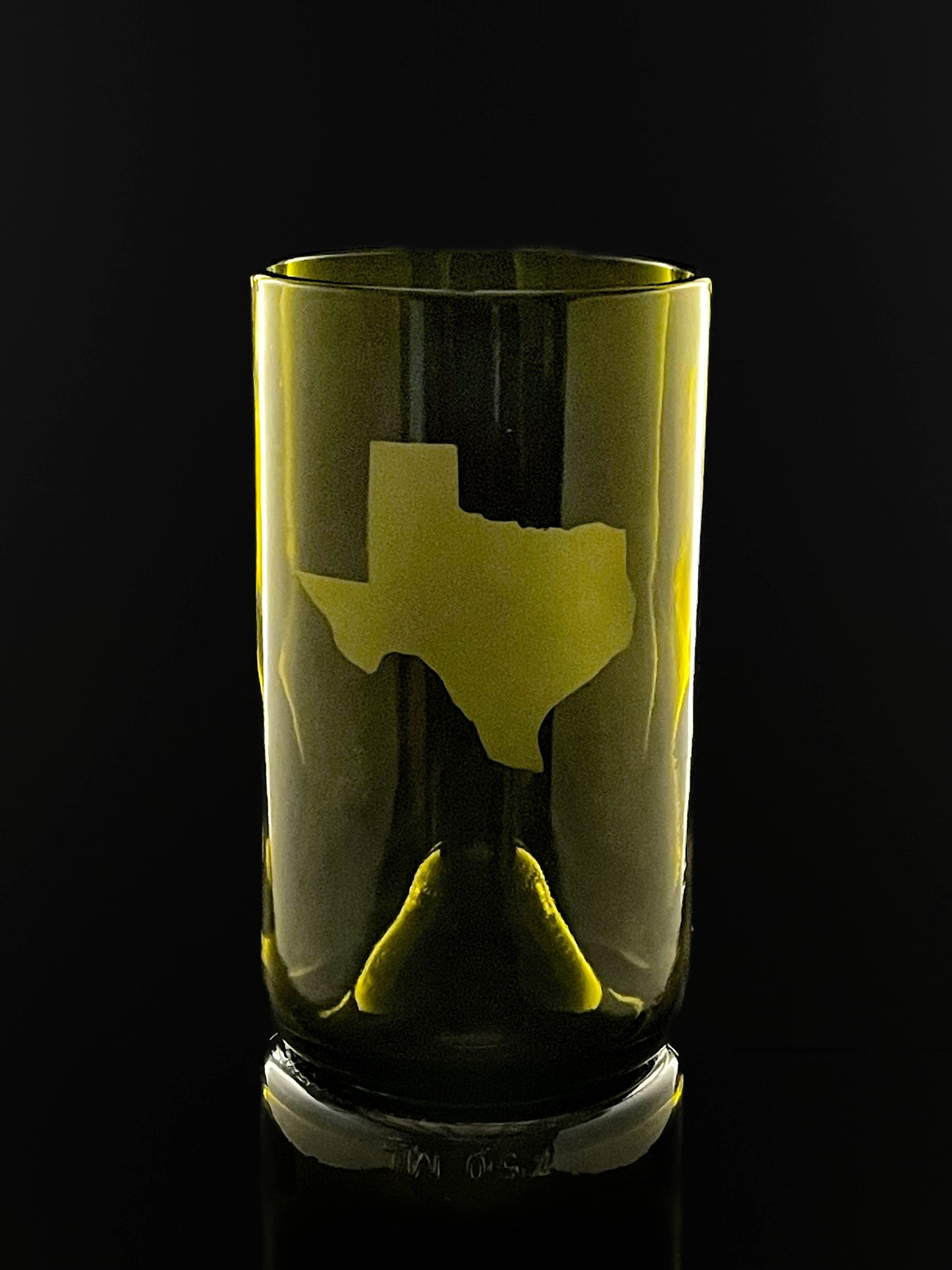 Shape of Texas Wine Bottle Drinking Glasses - Set of 2