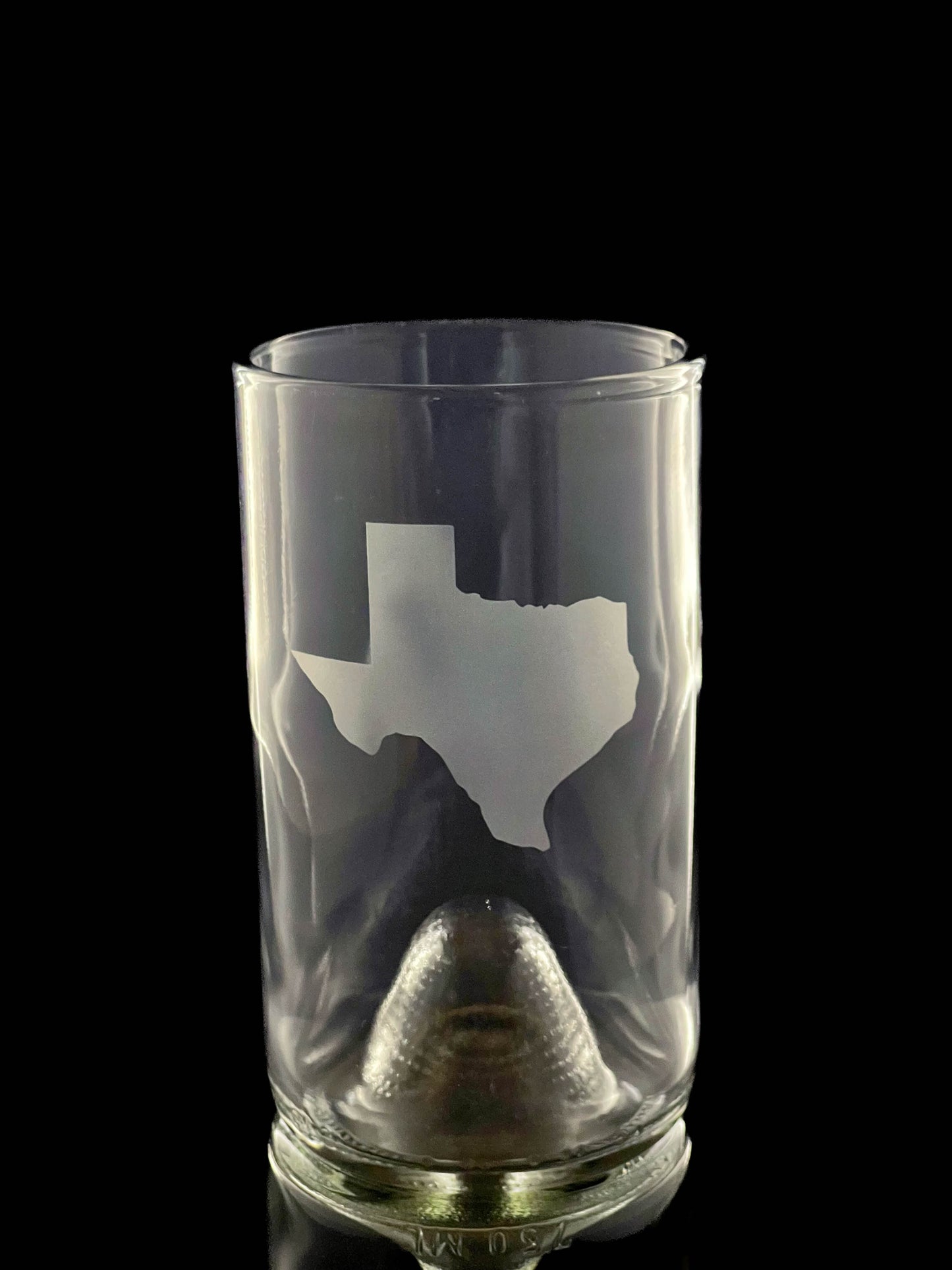 Shape of Texas Wine Bottle Drinking Glasses - Set of 2
